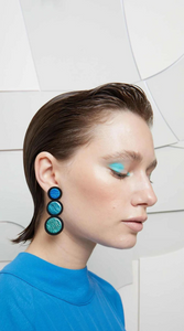 Abstraction Leather Earrings - Helene Clarkson Design
