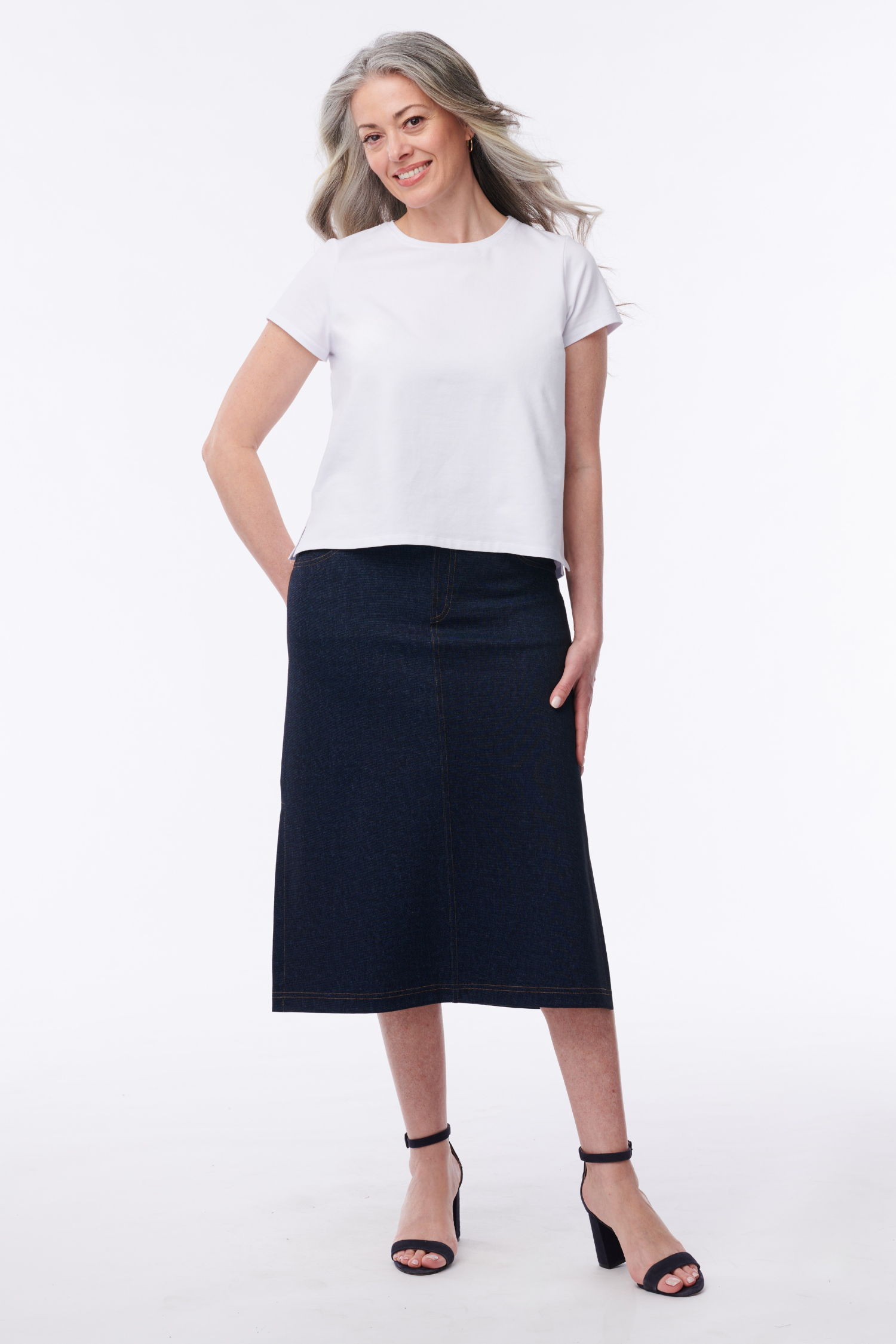 Hanna Ponte Jean Skirt - Helene Clarkson Design