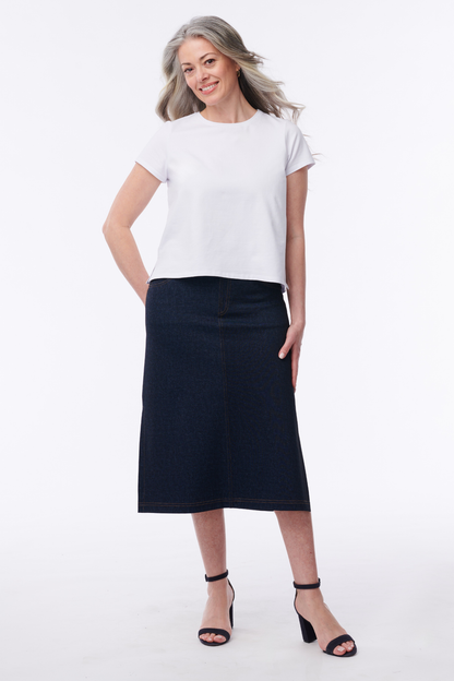 Hanna Ponte Jean Skirt - Helene Clarkson Design