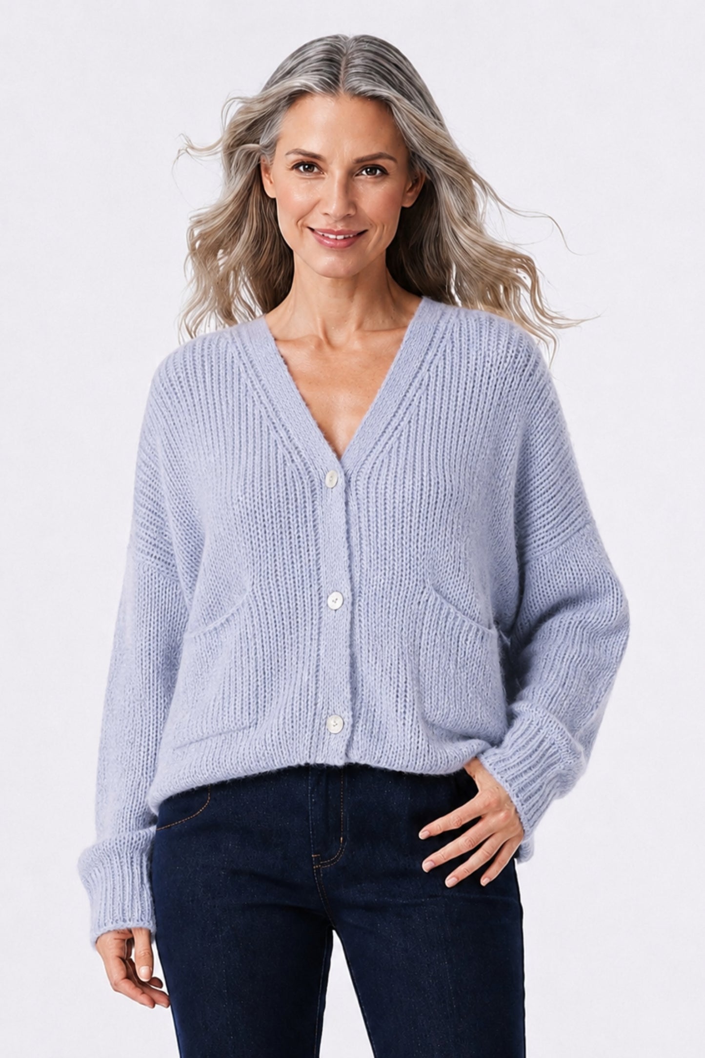 Alpaca Blend Pocket Cardigan