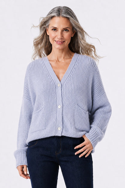Alpaca Blend Pocket Cardigan
