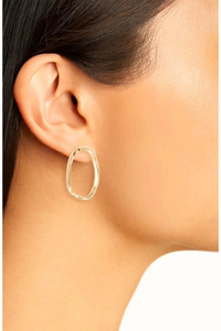 Elongated Organic Openwork Stud Earrings - Helene Clarkson Design