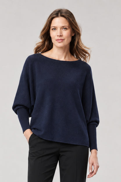 Cashmere-Blend Dolman Long Sleeve Sweater