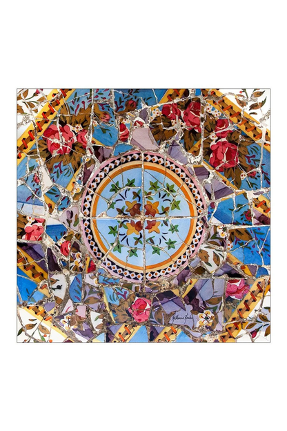 Oversized Square Italian Cashmere Blend Scarf - Barcelona - Helene Clarkson Design