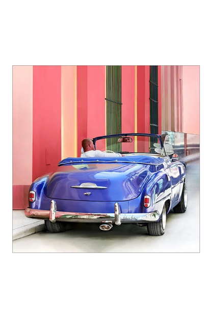 Oversized Square Italian Cashmere Blend Scarf - Purple Taxi – Cuba - Helene Clarkson Design