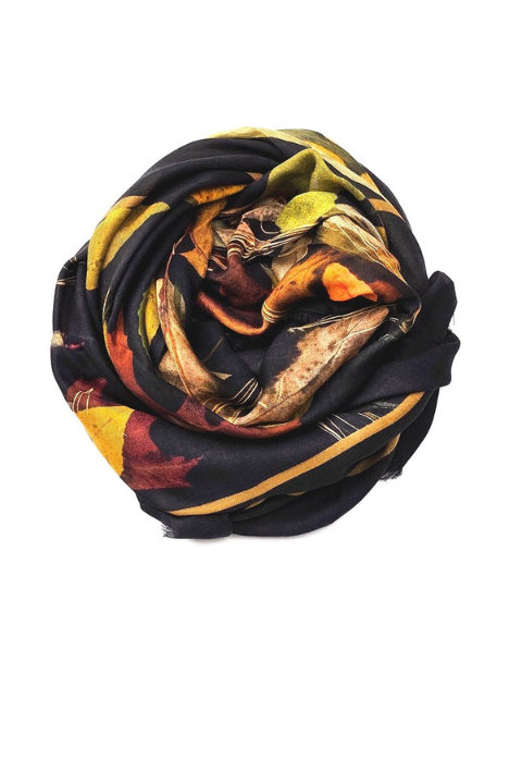 Oversized Square Italian Cashmere Blend Scarf - October Vignette - Canada - Helene Clarkson Design