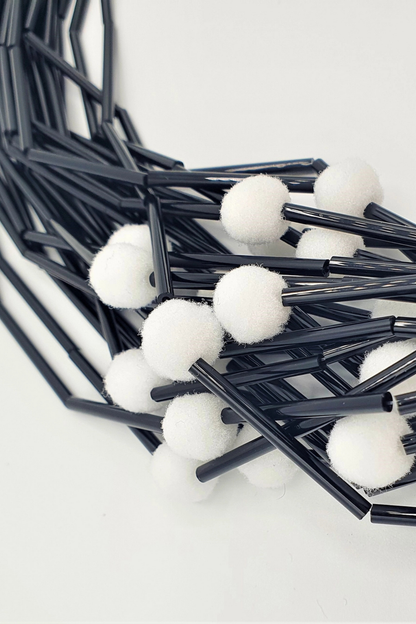 Glass Tube and Pompon Necklace - Rosalba Galati - Helene Clarkson Design