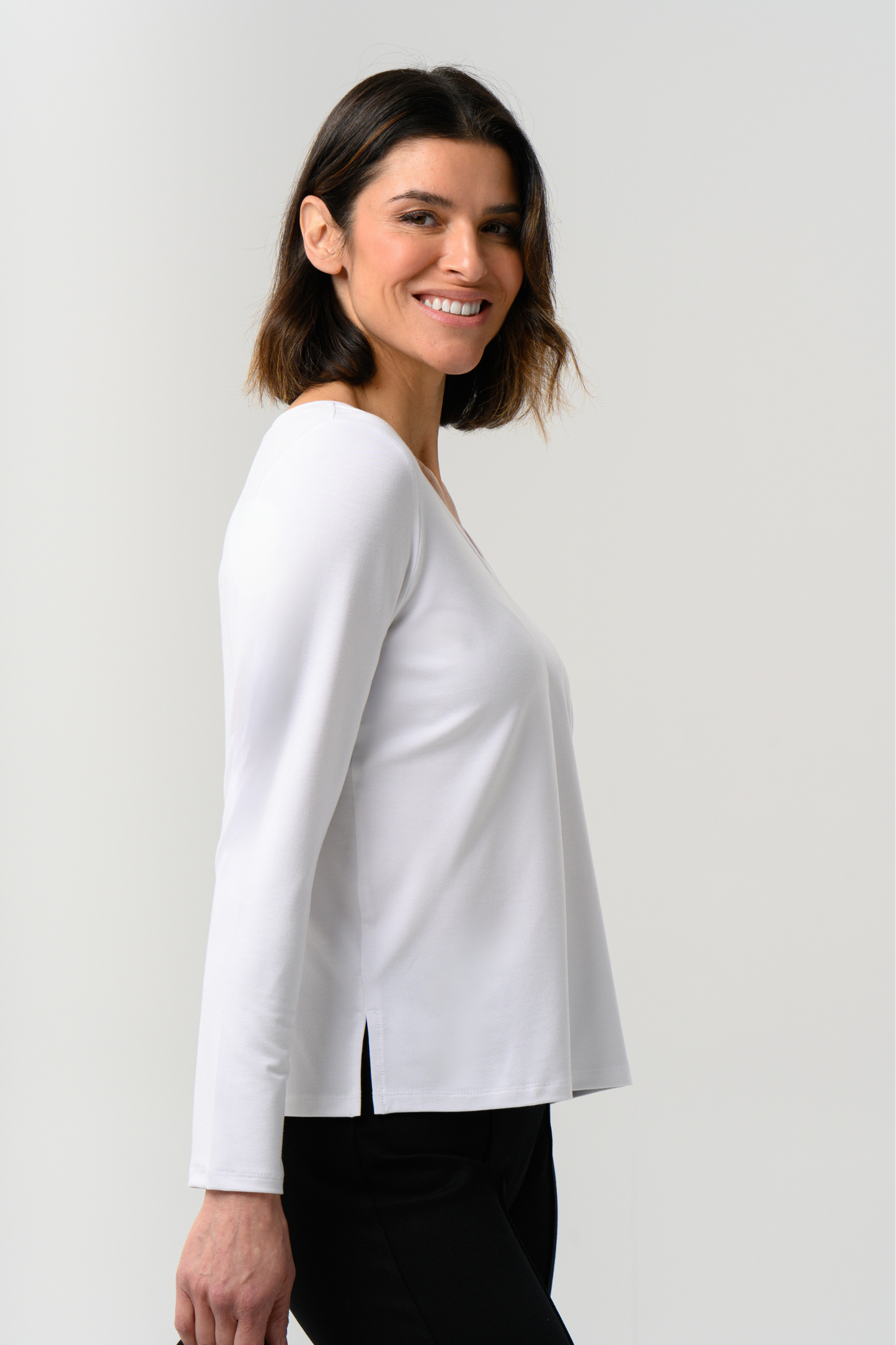 Albi Sustainable V-Neck Long Sleeve Shirt - Helene Clarkson Design