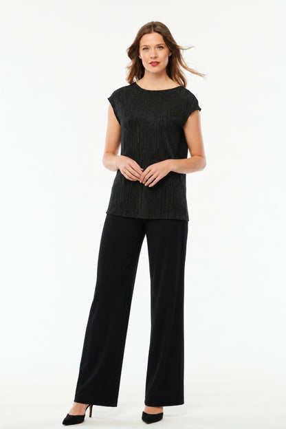 Billy 4-Way Reversible Top – Black Textured Matte and Shimmer
