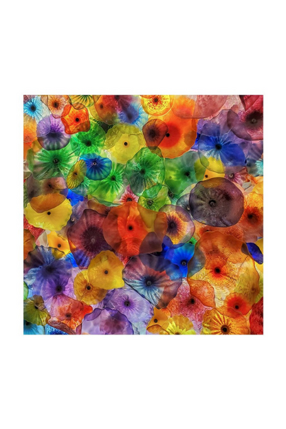 Oversized Square Italian Cashmere Blend Scarf - Bloom - Las Vegas - Helene Clarkson Design
