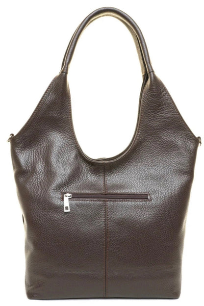 Italian Suede and Leather Shopper Shoulder and Crossbody Bag