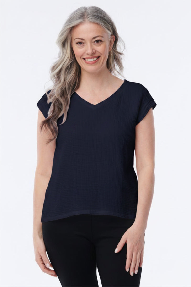 Ada Crinkle Gauze Reversible Top - Helene Clarkson Design