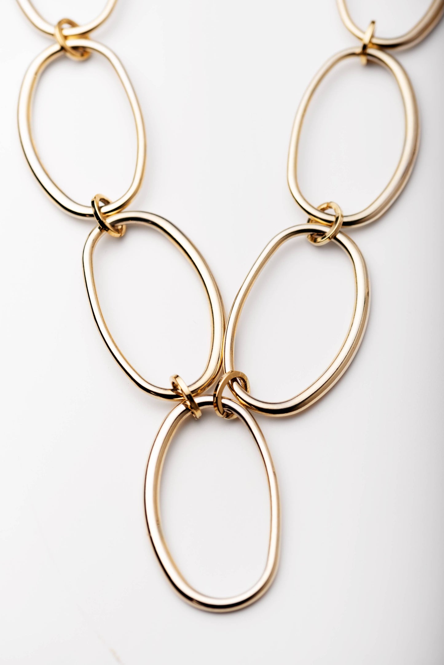 Long Necklace with Oval Rings – Nickel-Free, Made in Italy - Helene Clarkson Design