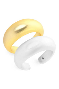 Mixed Metal Adjustable Dome Rings - Helene Clarkson Design