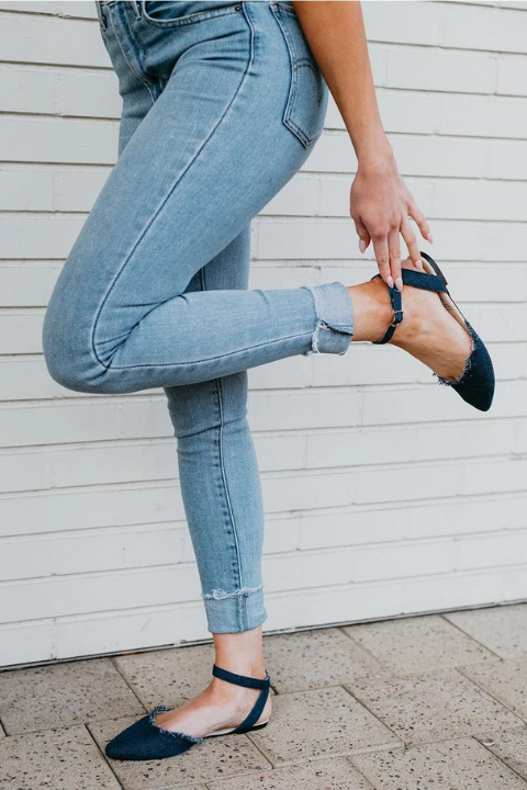 Foldable Flats - Denim Dash - Helene Clarkson Design