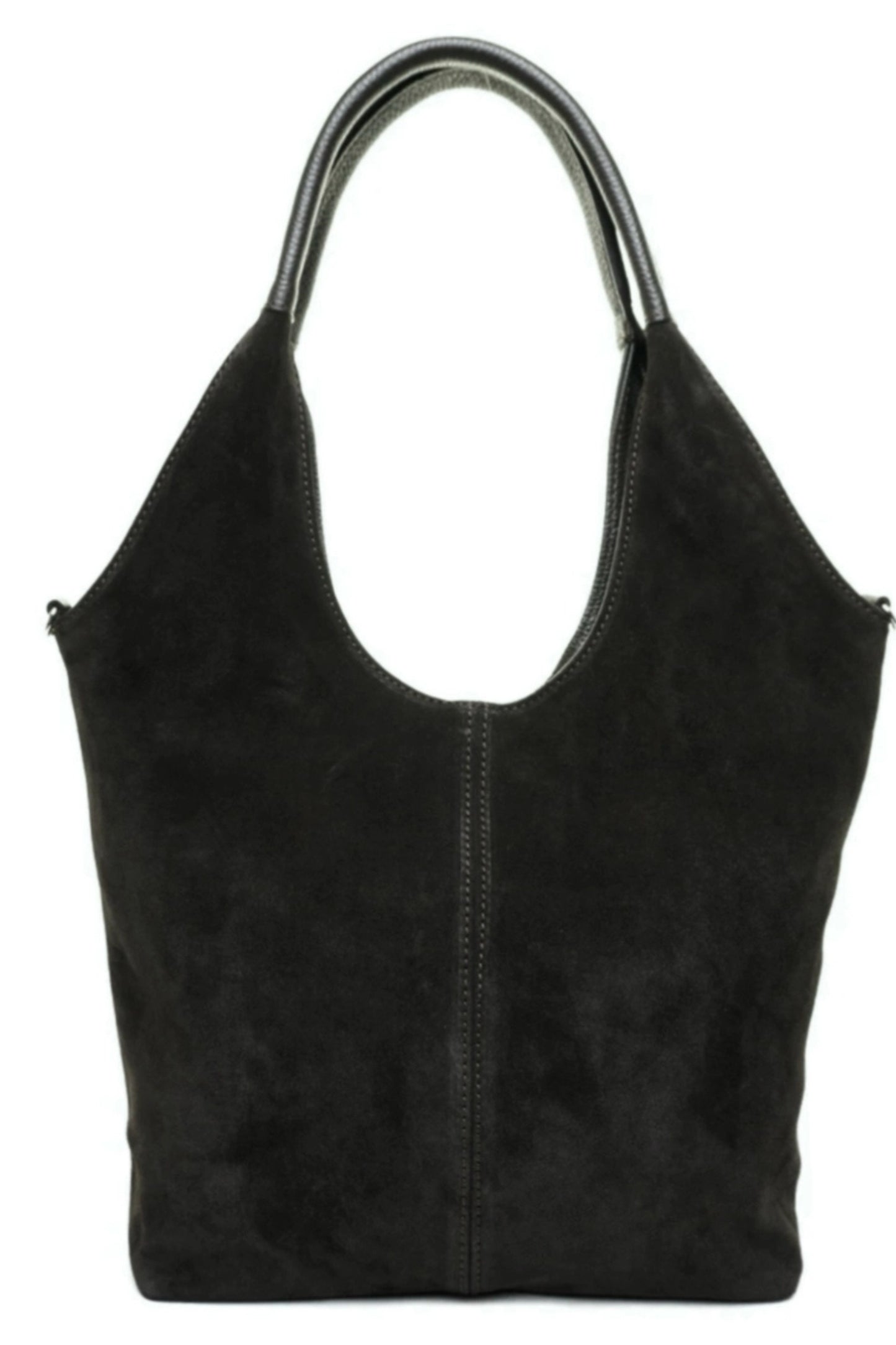 Italian Suede and Leather Shopper Shoulder and Crossbody Bag
