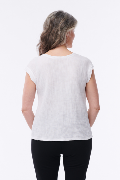 Ada Crinkle Gauze Reversible Top - Helene Clarkson Design