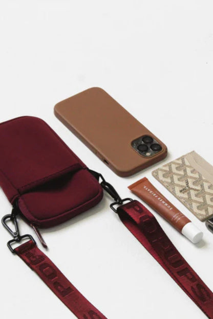 Berry Neoprene Crossbody Phone Bag