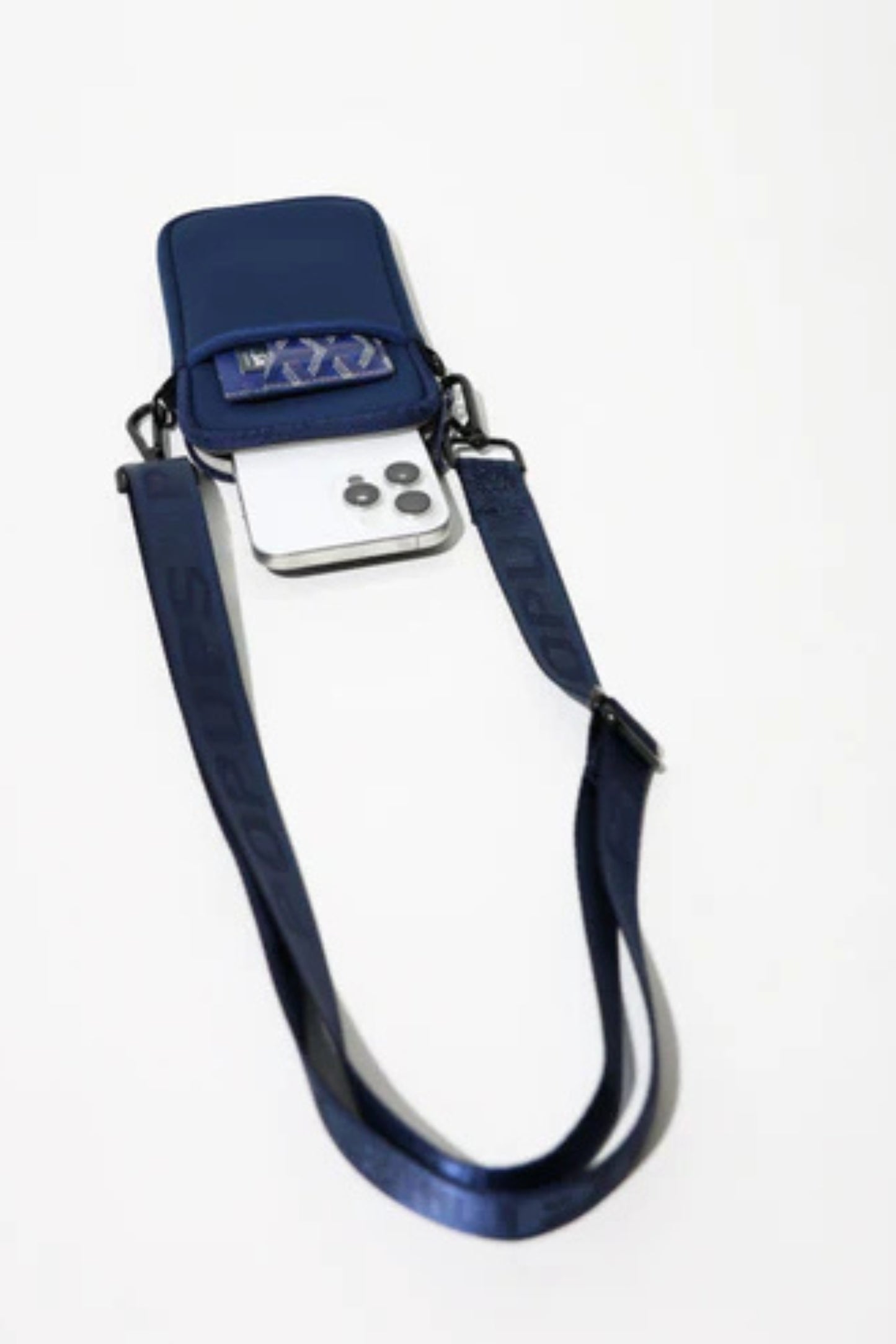 Deep Blue Neoprene Crossbody Phone Bag