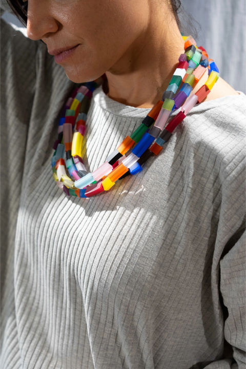 Long Mosaic Necklace - Rosalba Galati - Helene Clarkson Design