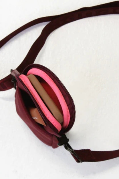 Berry Neoprene Crossbody Phone Bag