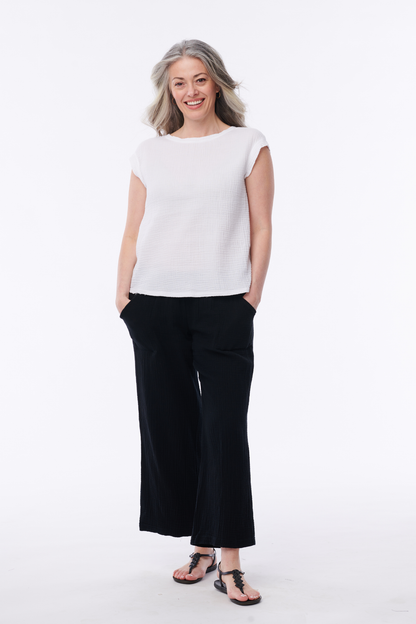 Ada Crinkle Gauze Reversible Top - Helene Clarkson Design
