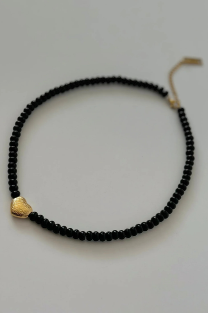 Maira Beaded Necklace- Gold - Helene Clarkson Design