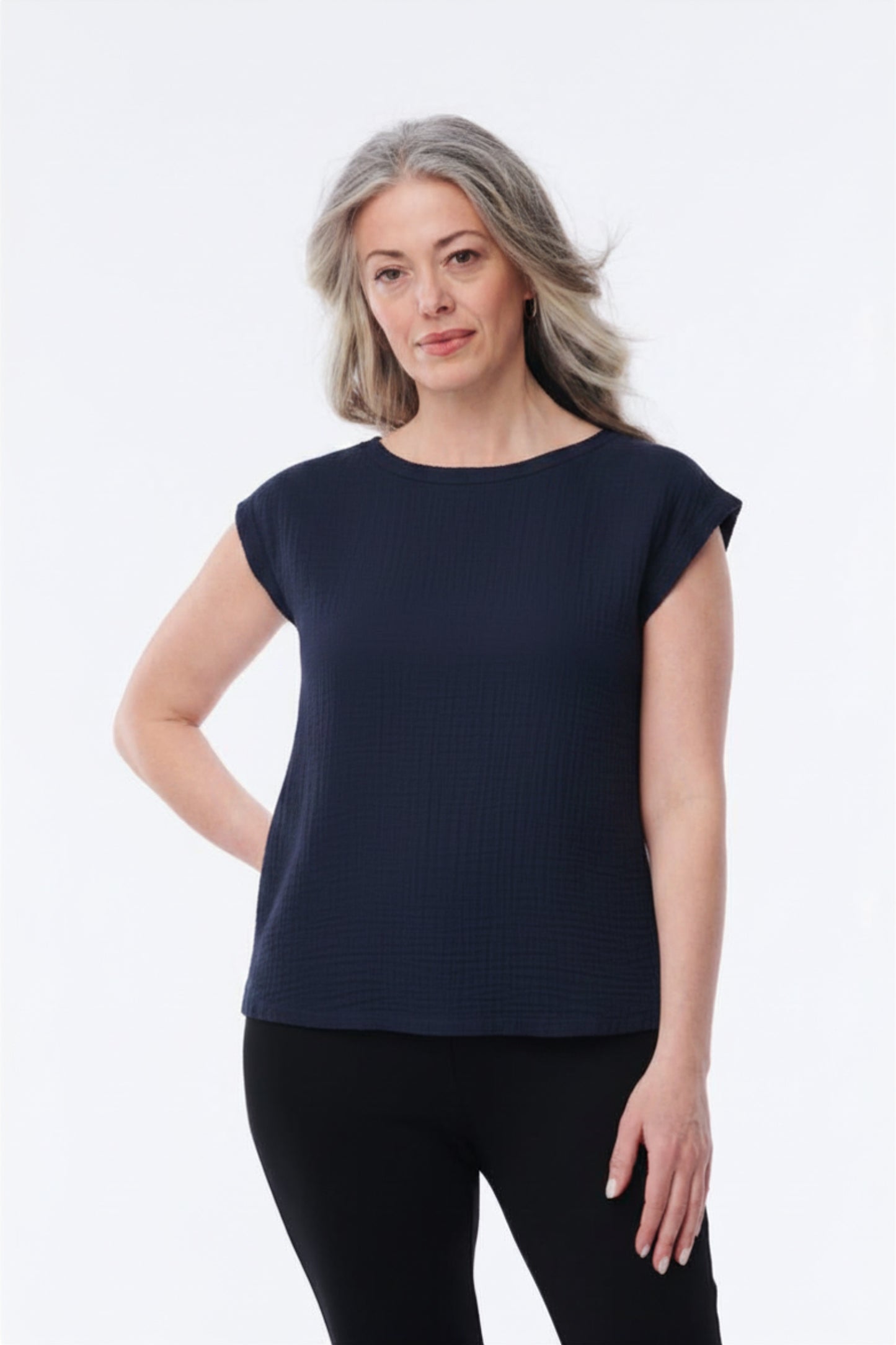 Ada Crinkle Gauze Reversible Top - Helene Clarkson Design