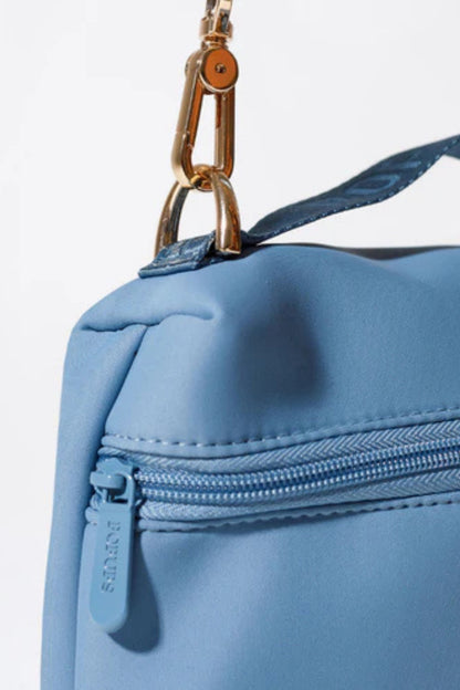 Stormy Blue Neoprene Vanity Clutch