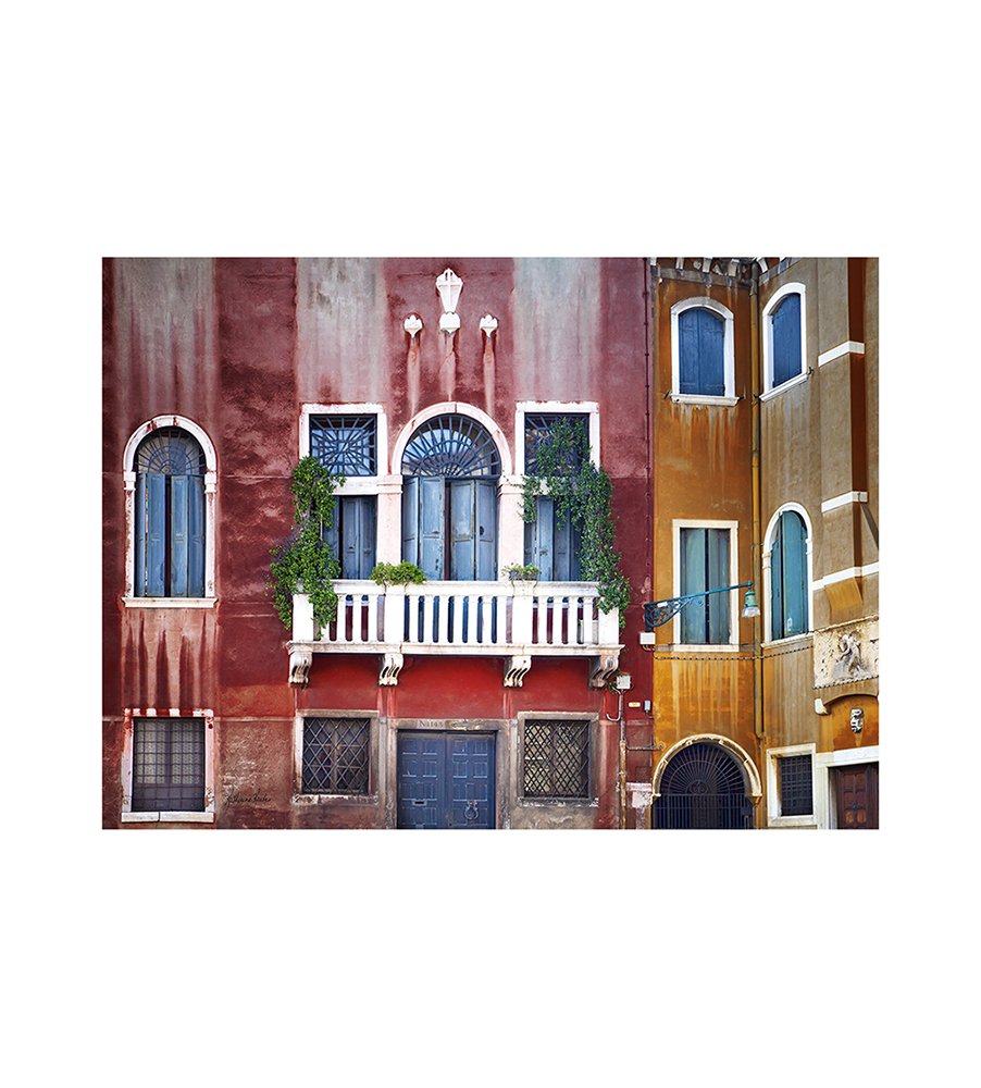 Oversized Rectangular Italian Cashmere Blend Scarf -Venezia, Italy - Helene Clarkson Design