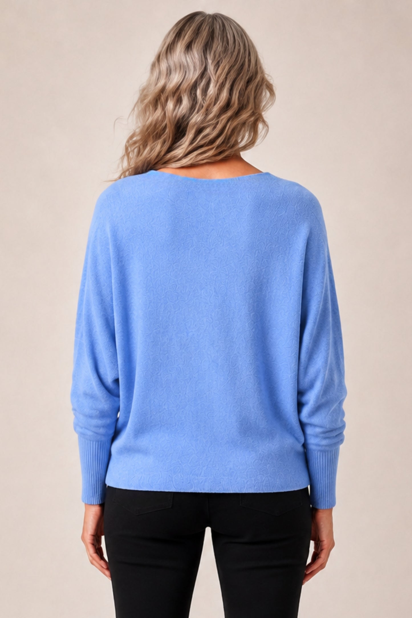 Cashmere-Blend Batwing Sweater