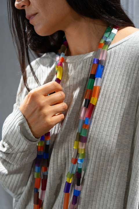 Long Mosaic Necklace - Rosalba Galati - Helene Clarkson Design