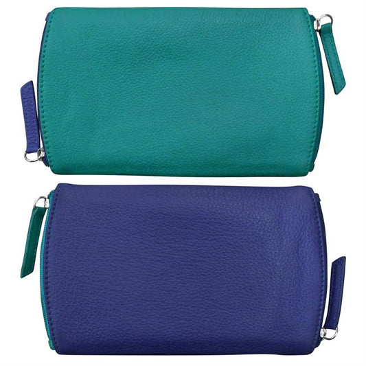 Two Tone Double Zip Eyeglass Case - Helene Clarkson Design