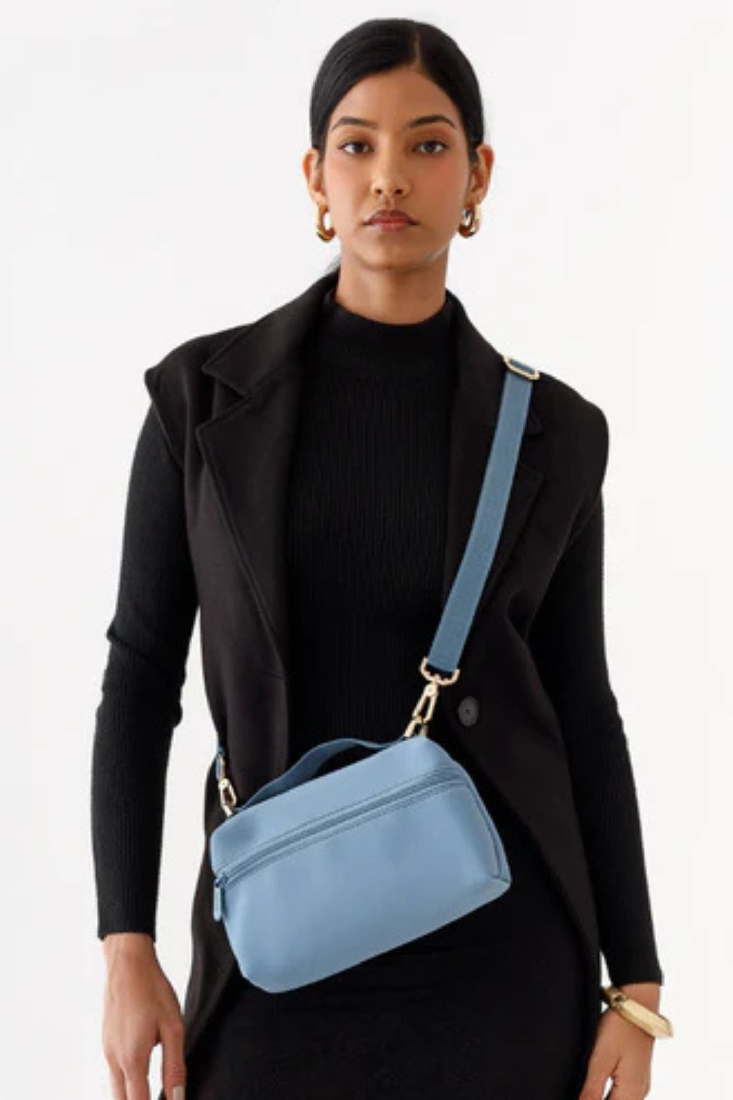 Stormy Blue Neoprene Vanity Clutch