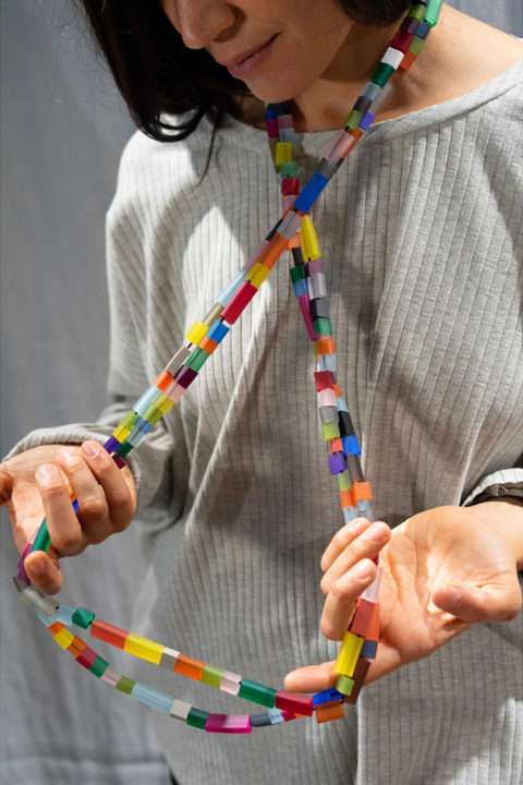 Long Mosaic Necklace - Rosalba Galati - Helene Clarkson Design