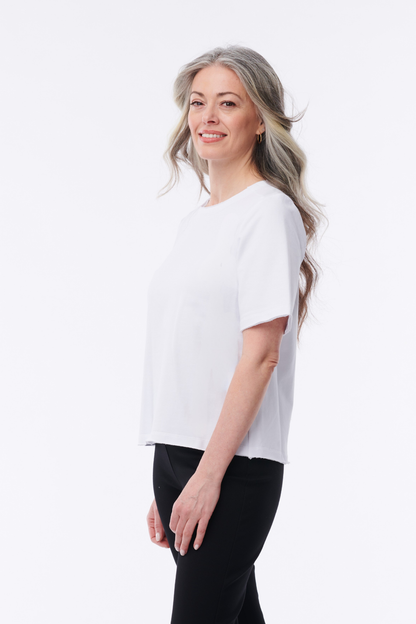 Barcelona French Terry Short Sleeve Top - Helene Clarkson Design