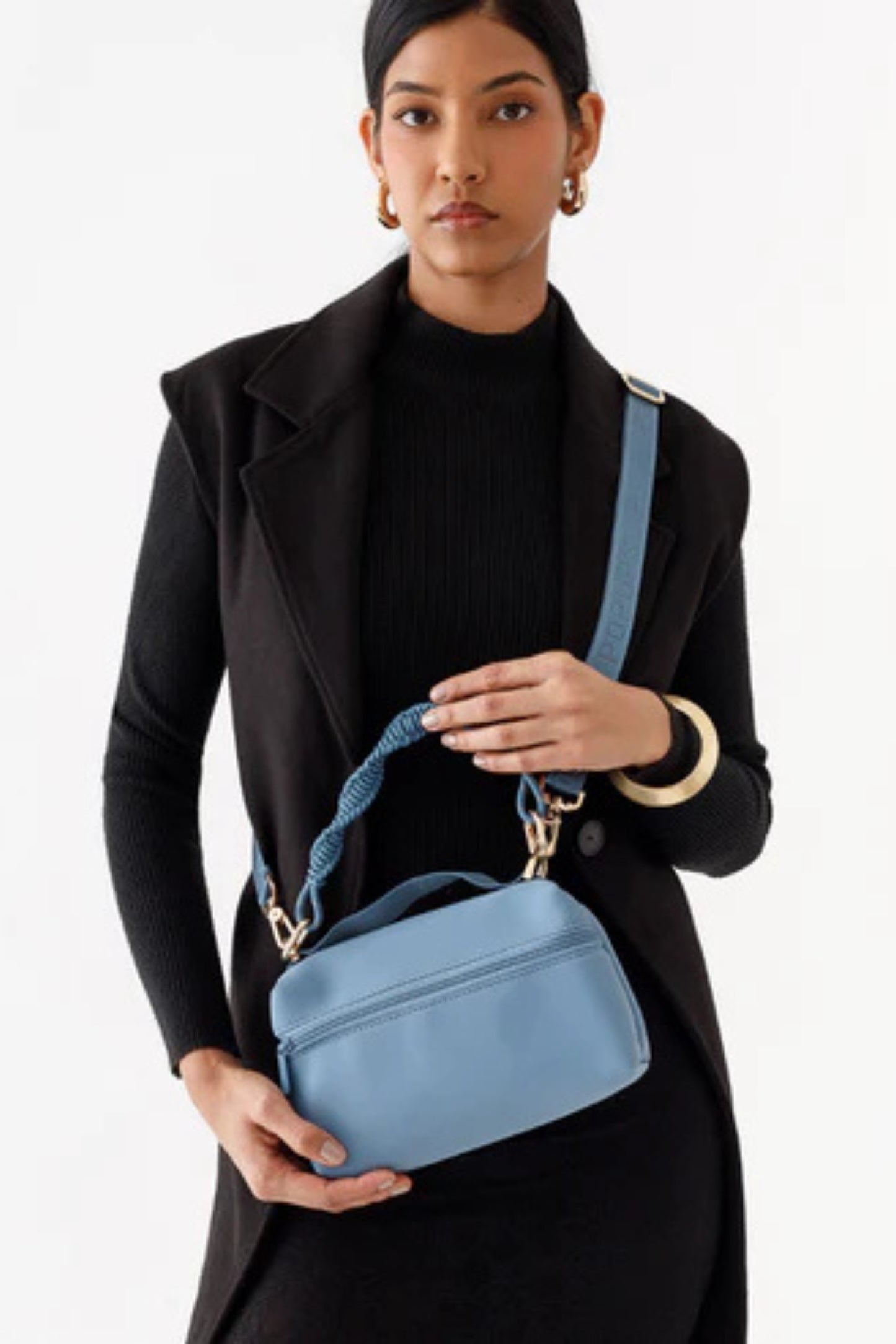 Stormy Blue Neoprene Vanity Clutch