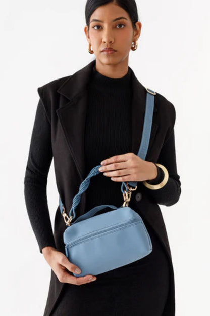 Stormy Blue Neoprene Vanity Clutch