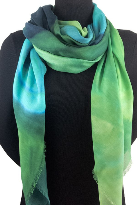 Oversized Square Italian Cashmere Blend Scarf - Tobermory, Canada - Helene Clarkson Design