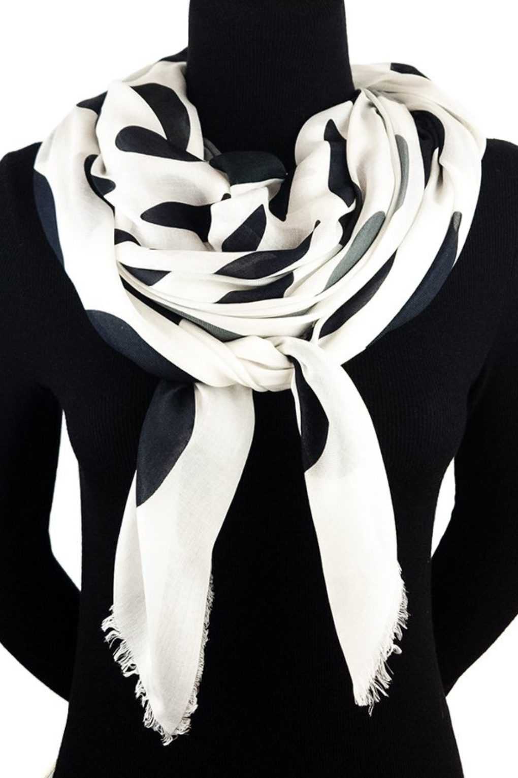 Oversized Square Italian Cashmere Blend Scarf - Tasmanian Dots, Tasmania - Helene Clarkson Design