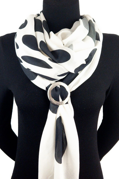 Oversized Square Italian Cashmere Blend Scarf - Tasmanian Dots, Tasmania - Helene Clarkson Design