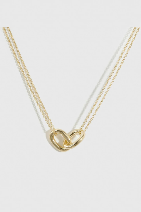 Oval Link Bare Pendant Necklace – 14K Gold-Plated Statement Chain by DRAE - Helene Clarkson Design
