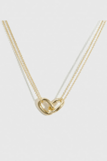 Oval Link Bare Pendant Necklace – 14K Gold-Plated Statement Chain by DRAE - Helene Clarkson Design