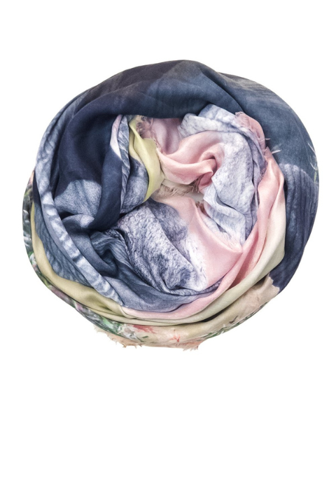 Oversized Square Italian Cashmere Blend Scarf - Savannah Love - Helene Clarkson Design