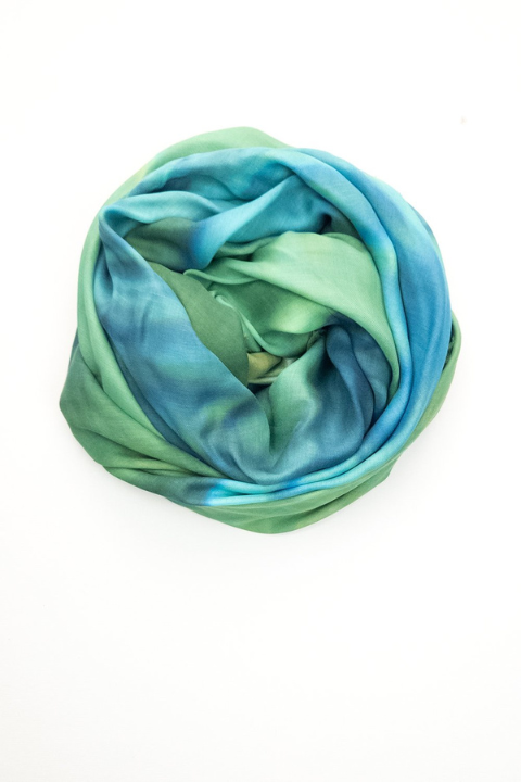 Oversized Square Italian Cashmere Blend Scarf - Tobermory, Canada - Helene Clarkson Design