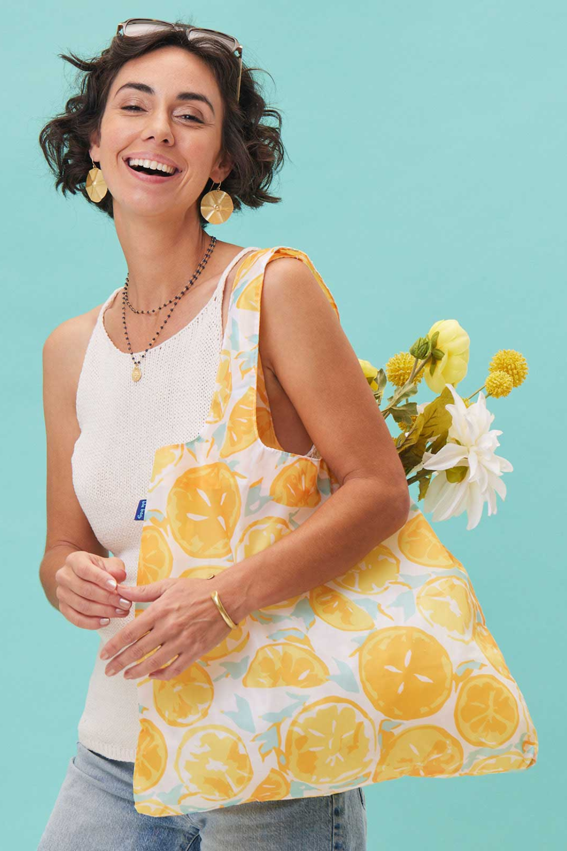 blu Bag Reusable Shopper Tote - Lemon Slices - Helene Clarkson Design