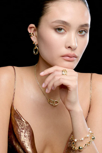 Oval Link Bare Pendant Necklace – 14K Gold-Plated Statement Chain by DRAE - Helene Clarkson Design