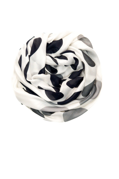 Oversized Square Italian Cashmere Blend Scarf - Tasmanian Dots, Tasmania - Helene Clarkson Design