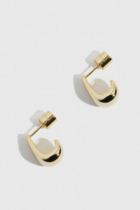 Soho Earrings – 14K Gold or Silver-Plated Dewdrop Hoops by DRAE - Helene Clarkson Design