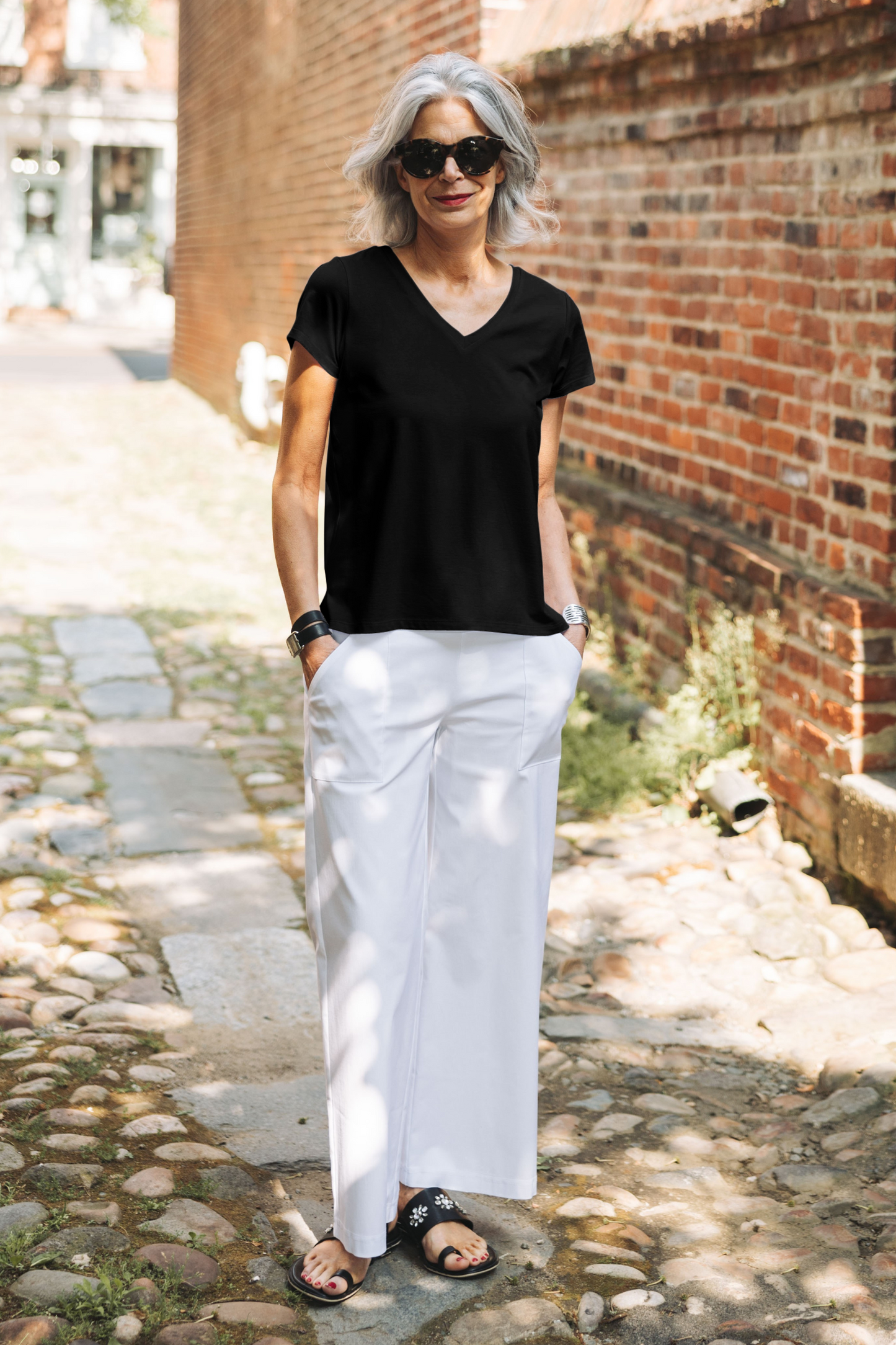 Albi Sustainable V-Neck T-Shirt - Helene Clarkson Design